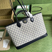 Gucci Ophidia Medium Tote Bag Beige Blue 38.5x28.5x15cm - 4