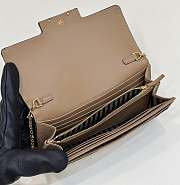 Fendi Continental With Chain Brown Fabric Wallet 19x9x1cm - 3