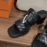 Hermes Gaby 60 Sandals Black 6cm - 5