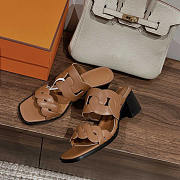 Hermes Gaby 60 Sandals Brown 6cm - 2