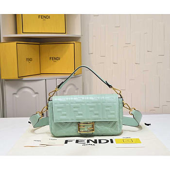 Fendi Baguette Nappa Leather Bag Mint Green 27x15x6cm