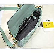 Fendi Baguette Nappa Leather Bag Mint Green 27x15x6cm - 6