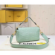 Fendi Baguette Nappa Leather Bag Mint Green 27x15x6cm - 3