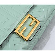 Fendi Baguette Nappa Leather Bag Mint Green 27x15x6cm - 4