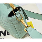 Fendi Baguette Nappa Leather Bag Mint Green 27x15x6cm - 2