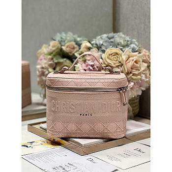 Dior Pink Travel D-Lite Vanity Case Pink 25x15x14cm