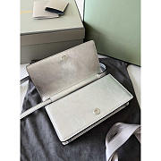 Tom Ford Mini Metallic Leather Shoulder Bag Silver 18x9x3cm - 3