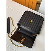 YSL Black Vicky Monogram Shoulder Bag 25x22.5x6.5cm - 3