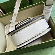 Gucci Horsebit 1955 Mini Rounded Bag White 18x17x6.5cm - 5