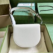 Gucci Horsebit 1955 Mini Rounded Bag White 18x17x6.5cm - 4