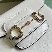 Gucci Horsebit 1955 Mini Rounded Bag White 18x17x6.5cm - 2