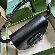 Gucci Horsebit 1955 Mini Rounded Bag Black 18x17x6.5cm - 4