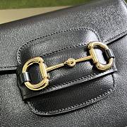 Gucci Horsebit 1955 Mini Rounded Bag Black 18x17x6.5cm - 2