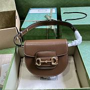 Gucci Horsebit 1955 Mini Rounded Bag Brown 18x17x6.5cm - 1