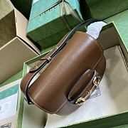 Gucci Horsebit 1955 Mini Rounded Bag Brown 18x17x6.5cm - 4