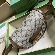 Gucci Horsebit 1955 Mini Rounded Bag Brown Beige 18x17x6.5cm - 5