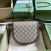 Gucci Horsebit 1955 Mini Rounded Bag Brown Beige 18x17x6.5cm - 2