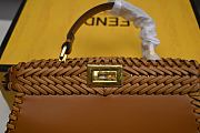 Fendi Peekaboo Brown Matching Threading Small 27x21x11cm - 2