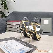 Tom Ford Padlock Yellow Leather Sandals Heels 10.5cm - 5