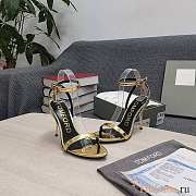 Tom Ford Padlock Yellow Leather Sandals Heels 10.5cm - 2