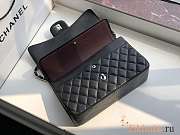 Chanel Flap Bag Jumbo Black Lambskin Silver Hardware 30cm - 5