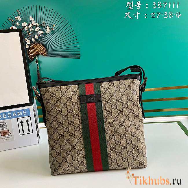 Gucci Canvas Shoulder Bag 27x38x4cm - 1