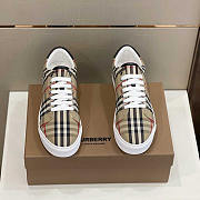 Burberry Albridge Check& Leather Low-top Sneakers - 3