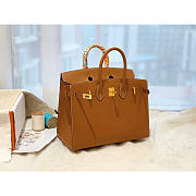 Hermes Birkin 25 Epsom Leather Handbag Gold Hardware Brown 25cm - 5