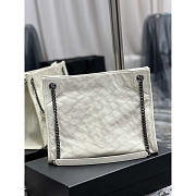 YSL Niki Shopping In Vintage Leather White 33x27x11.5cm - 2