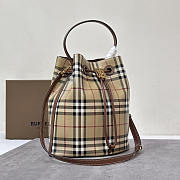 Burberry Small TB Bucket Bag Archive Beige Heather Brown 16x26x26cm - 3