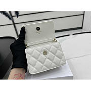 Chanel Mini Flap Caviar White 13x5x10cm - 5