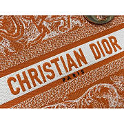 Dior Medium Lady D-Lite Bag Embroidery Orange 24cm - 2