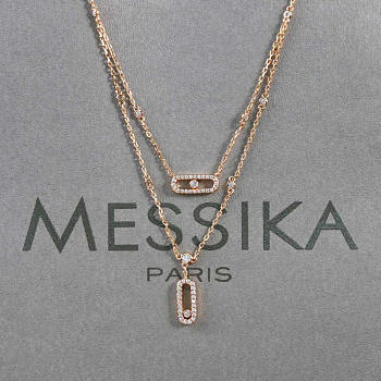 Messika Diamond Necklace Move Uno Double Circle Necklace