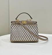 Fendi Peekaboo Mini White And Grey 23x18x11cm - 1