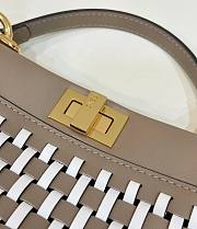 Fendi Peekaboo Mini White And Grey 23x18x11cm - 2