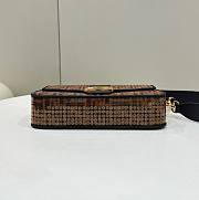 Fendi Baguette Brown FF Jacquard Sequins 27x15x6cm - 6