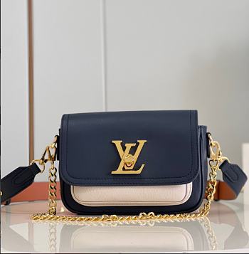 Louis Vuitton LV LockMe Tender Navy Blue 19 x 13 x 8 cm