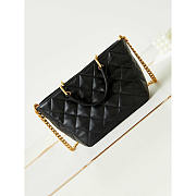 Chanel Quilted Lambskin Bag Black 22x19x17cm - 3