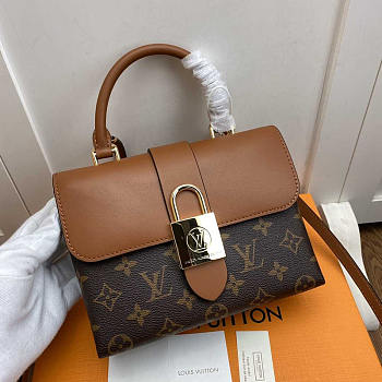 Louis Vuitton LV Locky BB Monogram And Smooth Cowhide Brown 20 x 16 x 7.5 cm