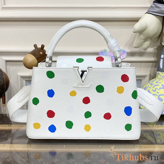 Louis Vuitton LV x YK Capucines MM White 31.5cm - 1