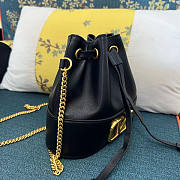 Valentino Mini Bucket Bag Vlogo Sigbature Chain Black 20x18x7cm - 5