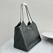 Prada Black Calfskin Chain Handle Tote Black 39x29x8cm - 6