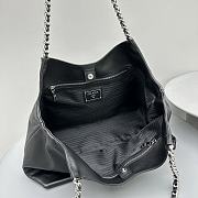 Prada Black Calfskin Chain Handle Tote Black 39x29x8cm - 3