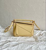 Loewe Light Yellow Puzzle Mini Shoulder Bag 18x12x8cm - 1