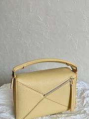 Loewe Light Yellow Puzzle Small Shoulder Bag 24x16x10cm - 4