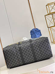 Louis Vuitton LV Keepall 50B Damier Graphite Stamps 50x29x23cm - 5