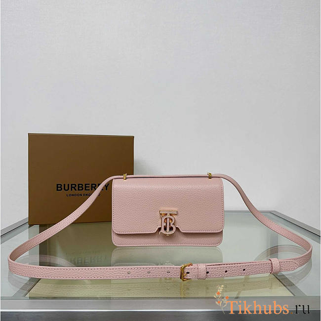 Burberry Mini TB Monogram Lock Bag Pink 20x5.5x12.5cm - 1