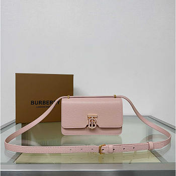 Burberry Mini TB Monogram Lock Bag Pink 20x5.5x12.5cm