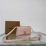 Burberry Mini TB Monogram Lock Bag Pink 20x5.5x12.5cm - 5