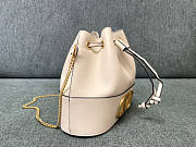 Valentino Mini Bucket Bag Vlogo Sigbature Chain White 20x18x7cm - 5